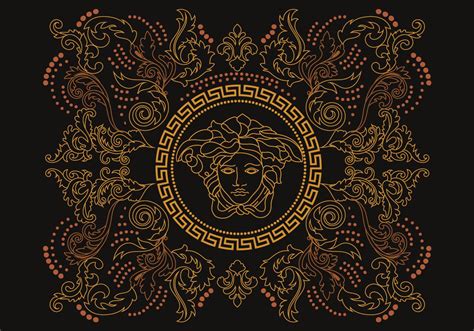 versace pattern drawijng
